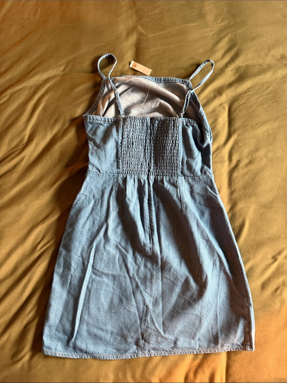 {MADEWELL} denim ruched mini dress 4 - Picture 9 of 10